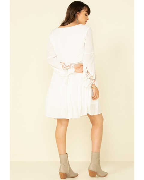 Image #3 - Joseph Studio Women's White Embroidered Bell Sleeve Dress , , hi-res
