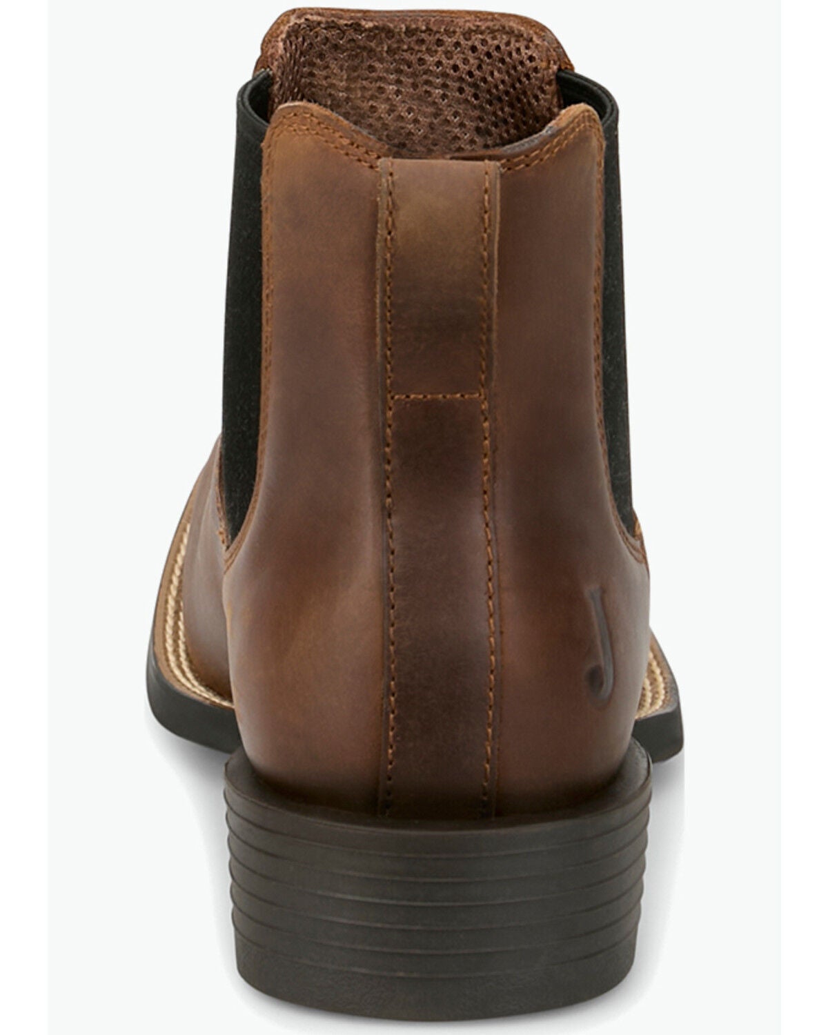 Image #5 - Justin Men's Norman Chelsea Boots - Broad Square Toe, Brown, hi-res