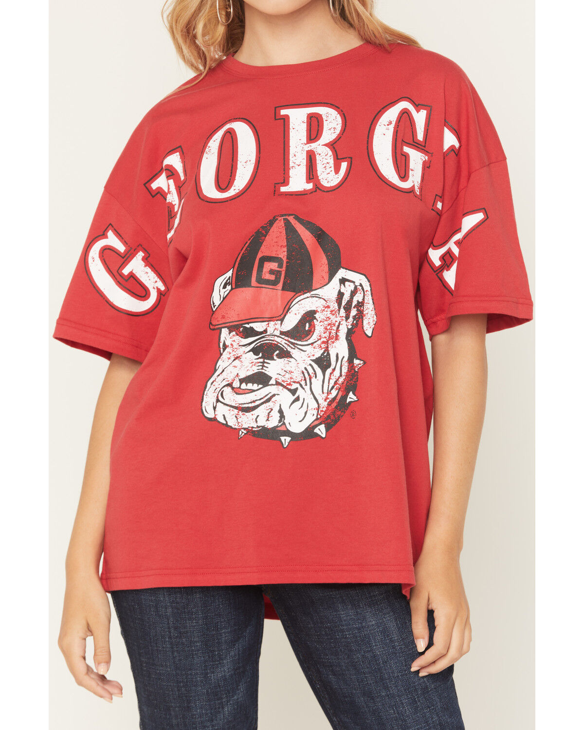 Image #3 - Gameday Women's UGA Southern Split Short Sleeve Graphic Tee, Red, hi-res