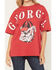 Image #3 - Gameday Women's UGA Southern Split Short Sleeve Graphic Tee, Red, hi-res
