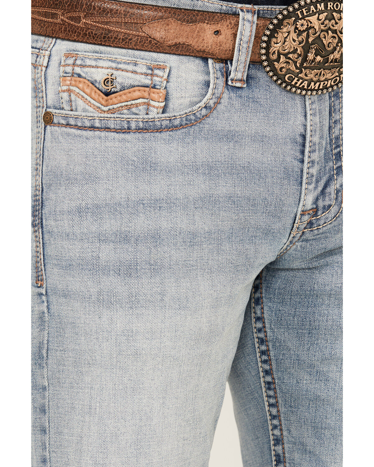 Image #2 - Cody James Men's Sawbuck Wash Jackson Slim Straight Stretch Denim Jeans, Blue, hi-res