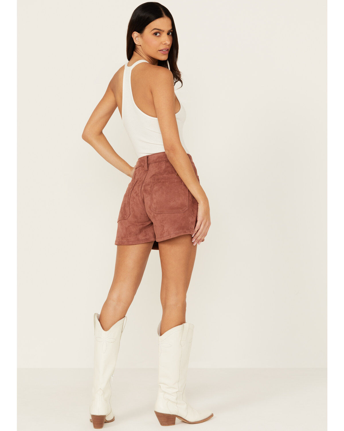 Product Name:  Rock & Roll Denim Women's High Rise Star Microsuede Shorts