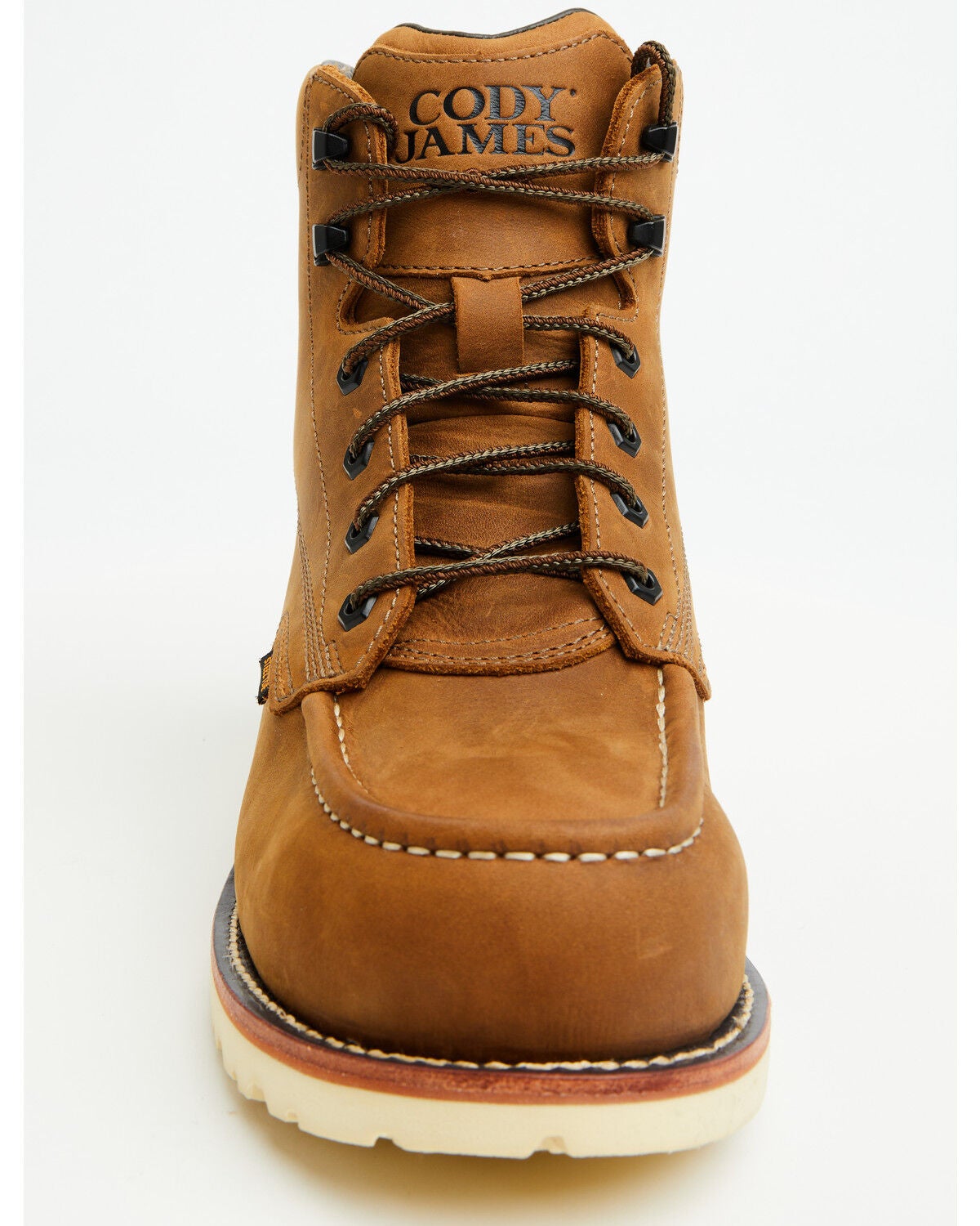 Image #4 - Cody James Men's 6" Bedrox Lace-Up Moc Work Boots - Steel Toe, Brown, hi-res