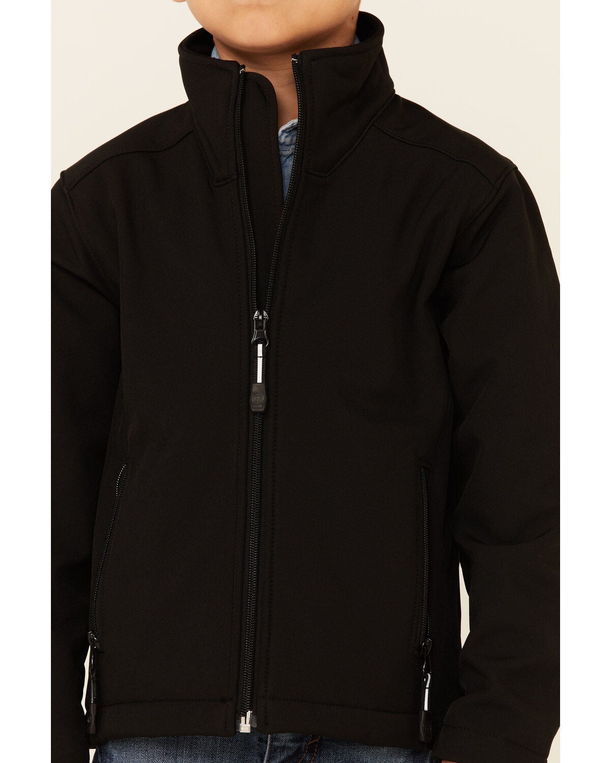 Roper Western Jacket Boys Softshell Fleece Black - M