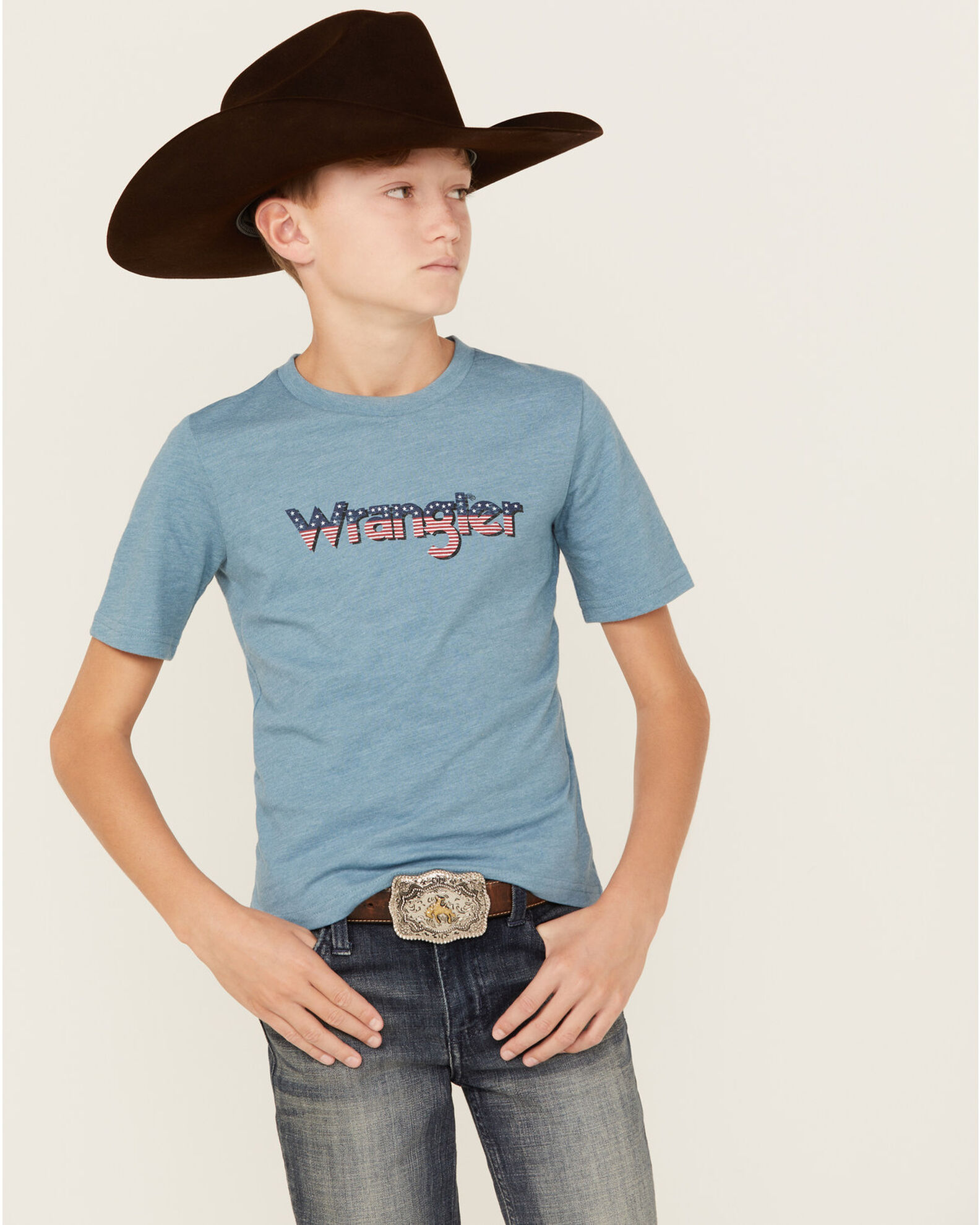 Wrangler Boys' Americana Logo Short Sleeve Graphic T-Shirt
