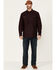 Hawx Men's FR Check Plaid Print Long Sleeve Button-Down Work Shirt , Wine, hi-res