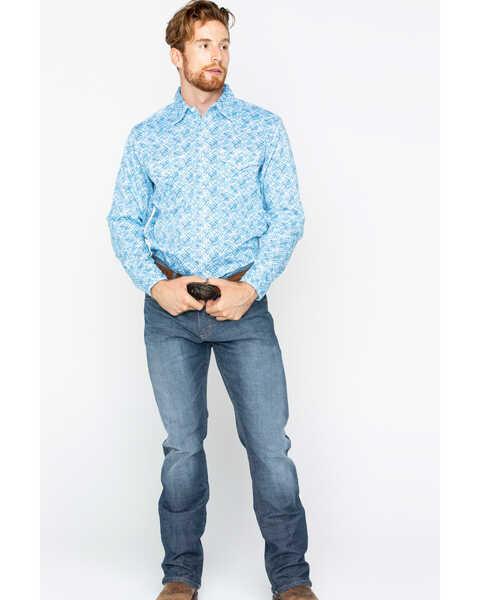 Image #6 - Wrangler 20X Men's Advanced Comfort Poplin Print Long Sleeve Western Shirt , , hi-res