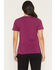 Image #4 - Carhartt Women's Relaxed Fit Lightweight Short Sleeve Pocket Tee, Maroon, hi-res