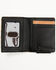 Hooey Men's Patchwork Bi-Fold Money Clip Wallet, Brown, hi-res