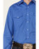 Roper Men's Classic Long Sleeve Snap Western Shirt , Blue, hi-res