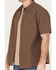 Image #3 - Hawx Men's Tanaka Plaid Print Short Sleeve Button-Down Shirt, Rust Copper, hi-res