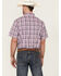 Image #4 - Panhandle Select Men's Small Plaid Print Short Sleeve Button-Down Western Shirt, , hi-res