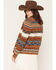 Image #4 - Cotton & Rye Women's Southwestern Striped Cardigan, Tan, hi-res