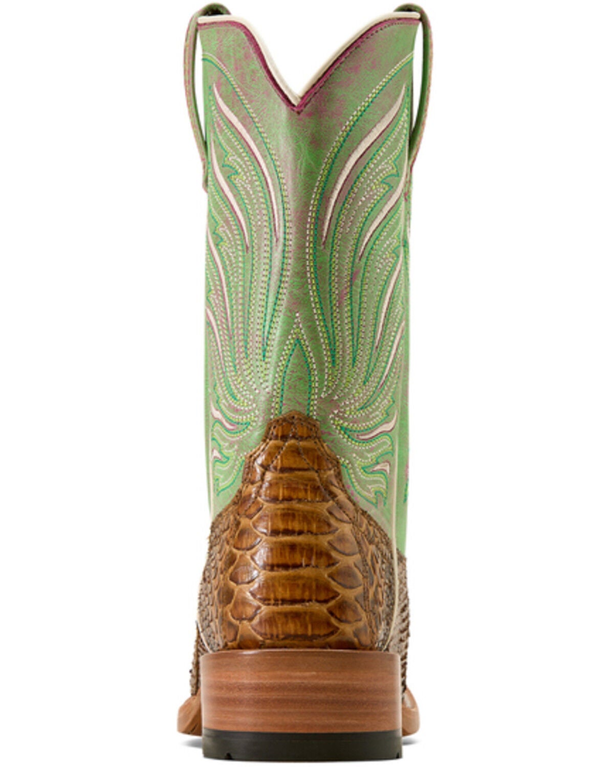 Image #3 - Ariat Women's Exotic Python Futurity Dash Western Boots - Square Toe, Honey, hi-res