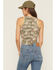 Image #4 - Cleo + Wolf Women's Camo Print Rib Knit Tank Top, Camouflage, hi-res
