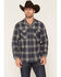 Image #1 - Pendleton Men's Board Ombre Plaid Print Long Sleeve Button-Down Shirt Jacket, Charcoal, hi-res