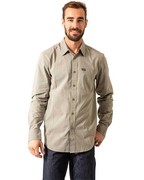 Kimes Ranch Men's Linville Long Sleeve Button Down Shirt, Sage, hi-res