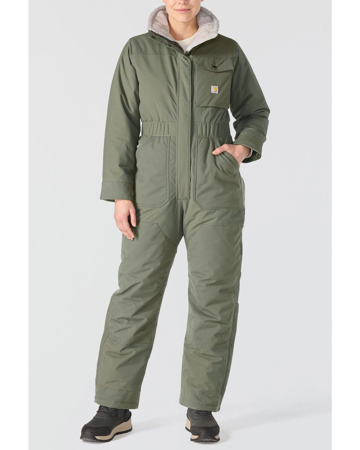 Image #1 - Carhartt Women's Great Lands Coveralls, Olive, hi-res