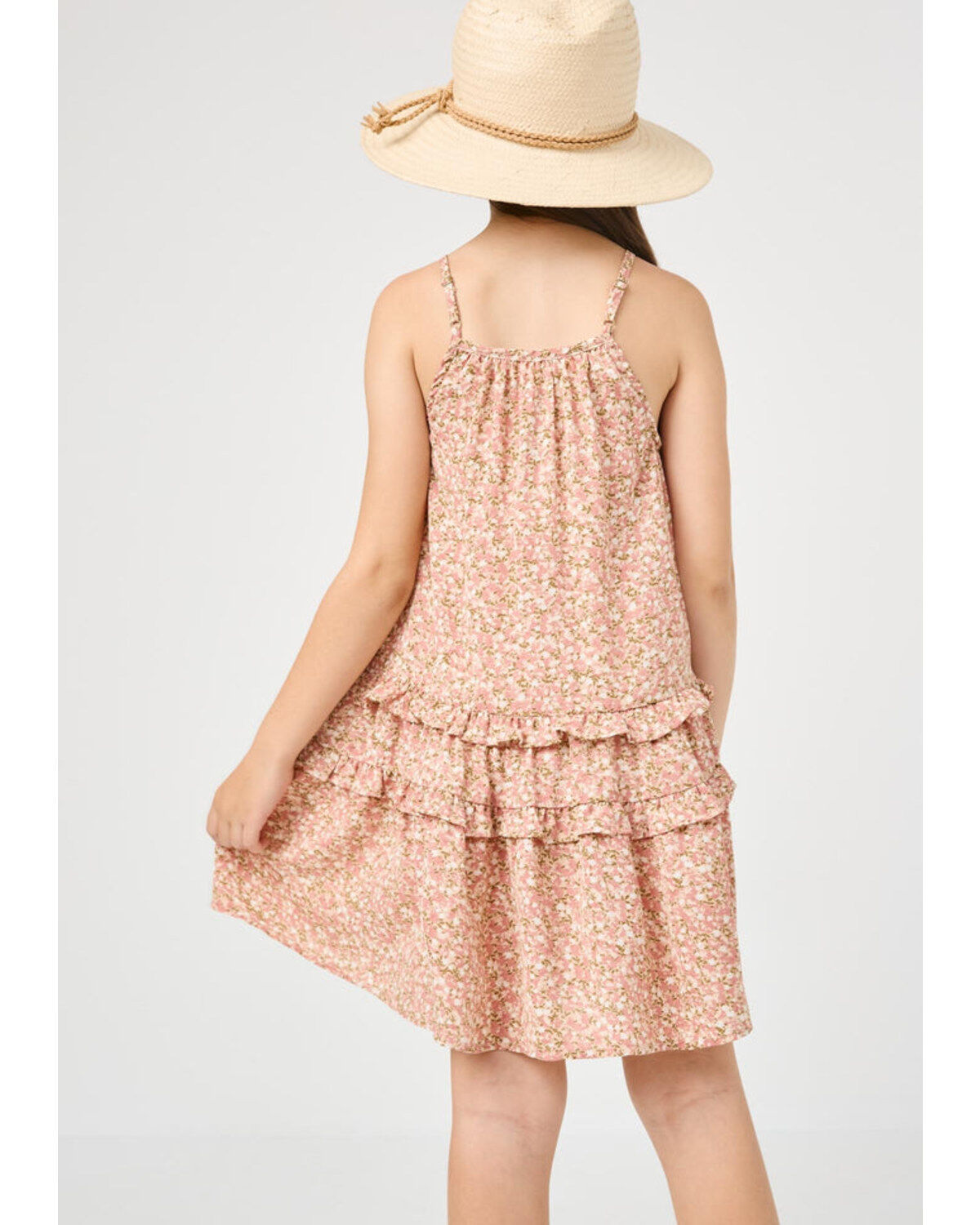Image #2 - Hayden Girls' Sleeveless Smocked Mini Dress, Mauve, hi-res