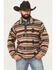 Image #1 - Cinch Men's Southwestern Print 1/4 Snap Pullover - Big, Brown, hi-res