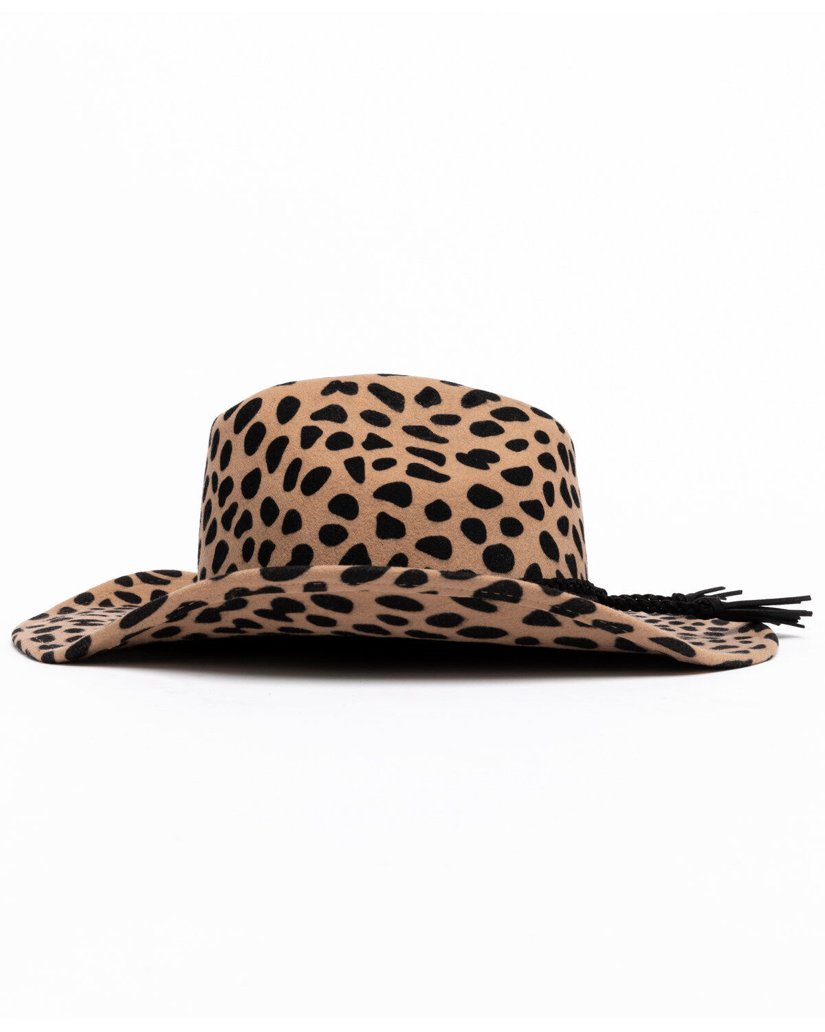 Image #2 - Shyanne Women's Leopard Spot Felt Western Hat , Leopard, hi-res
