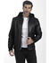 Image #1 - Frye Men's Racer Zip-Up Hooded Leather Jacket, Black, hi-res