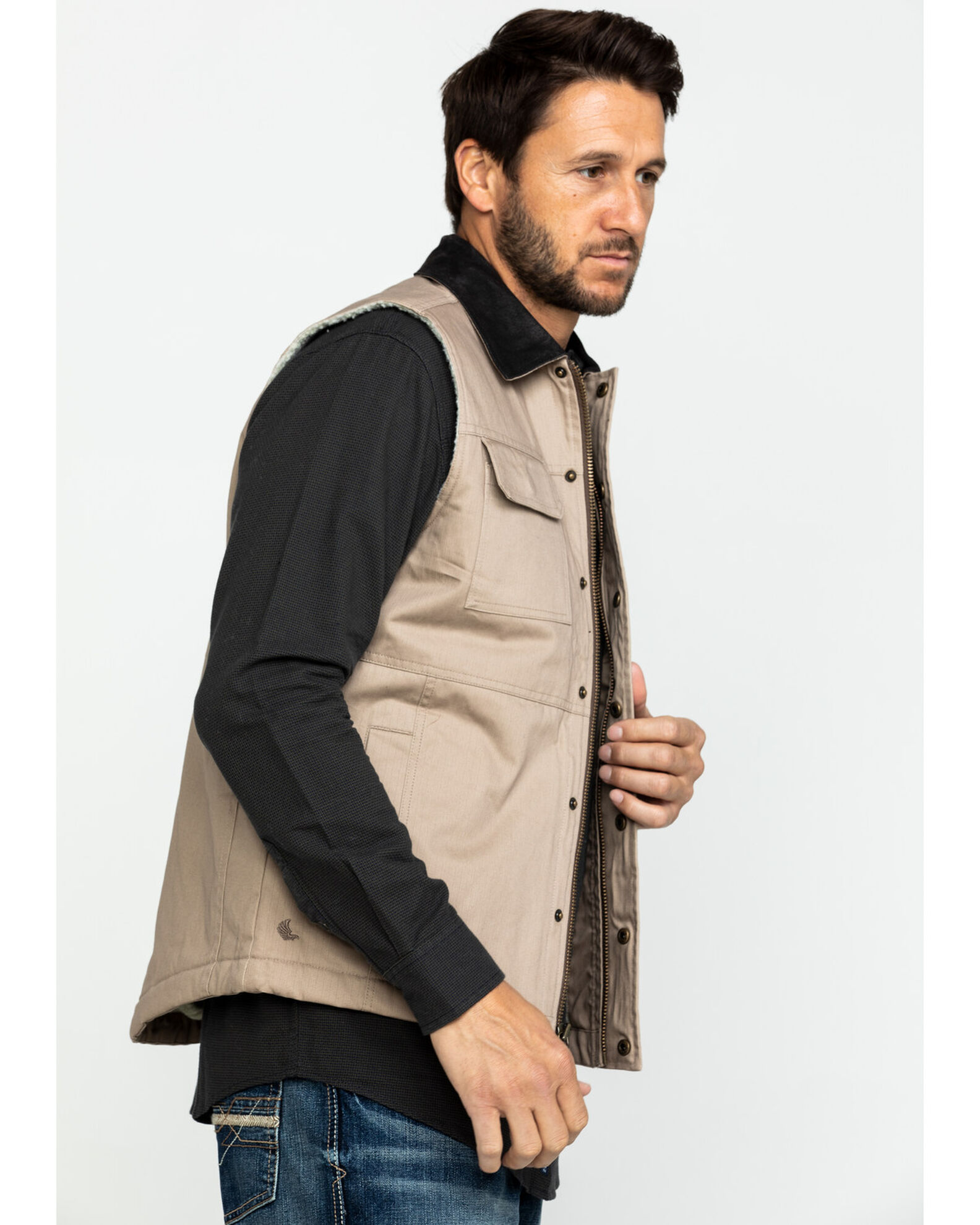 Product Name:  Cody James Men's Tan Ranchero Timberwolf Canvas Vest