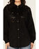 Image #3 - Shyanne Women's Faux Suede Laser Cutout Shacket, Black, hi-res