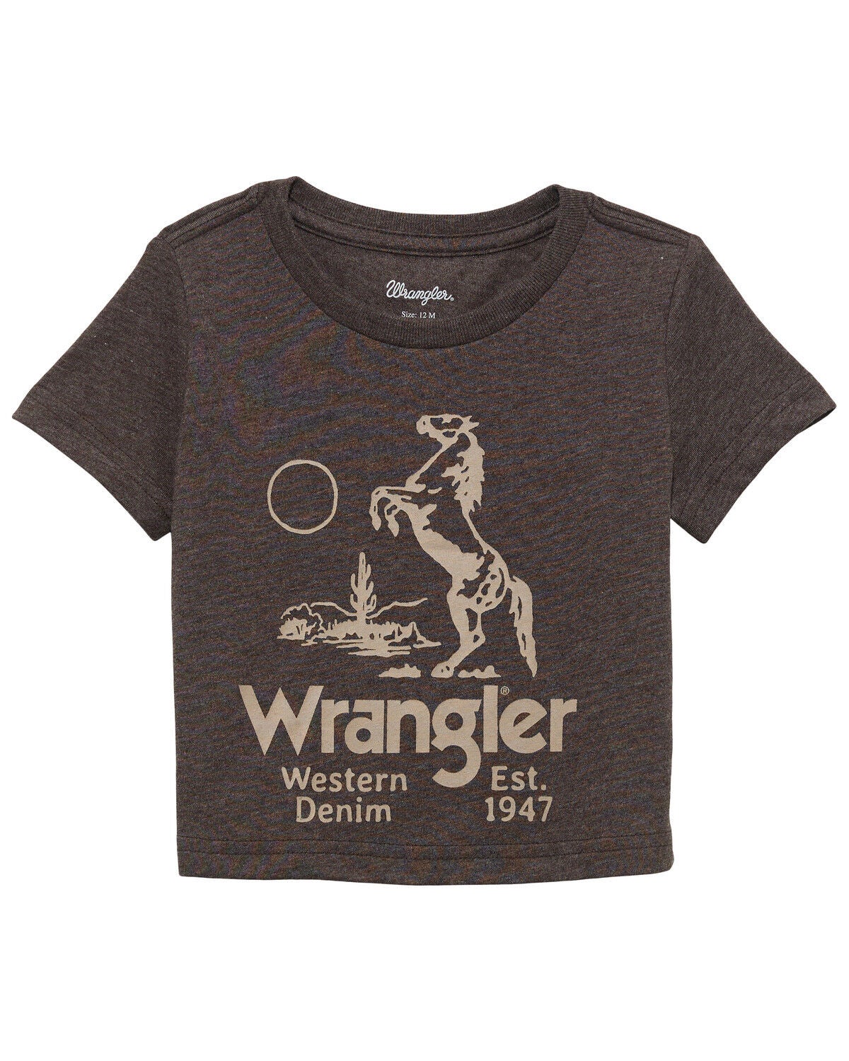 Wrangler Toddler Boys' Horse Short Sleeve Graphic T-Shirt, Brown, hi-res