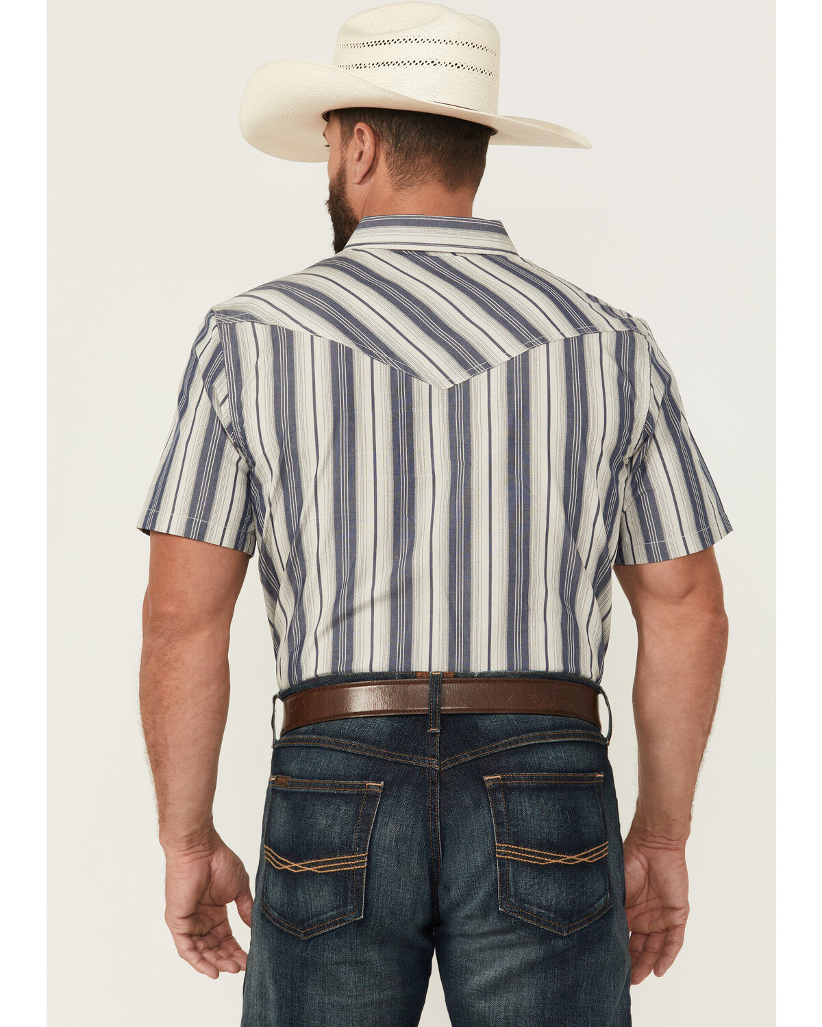 Product Name:  Cody James Men's Roman Striped Short Sleeve Snap Western Shirt