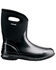 Bogs Women's Classic Mid Shiny Winter Work Boots - Soft Toe, Black, hi-res