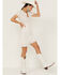 Molly Bracken Women's Floral Print Ruffle Puff Short Sleeve Mini Dress, White, hi-res
