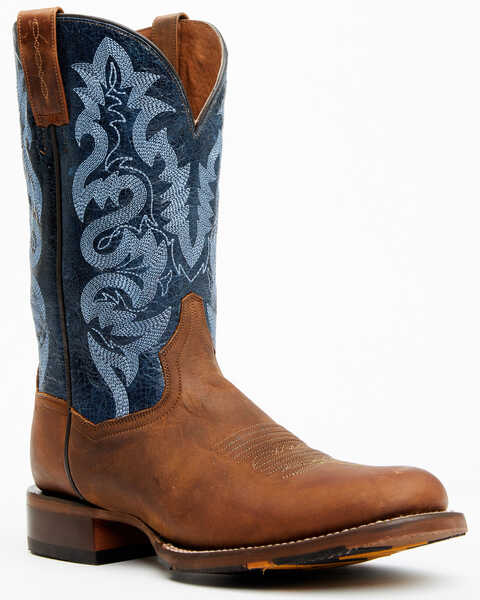 Dan Post Men's Performance Western Boots - Round Toe, Brown, hi-res