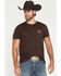 Image #2 - RANK 45® Men's Untamed Legacy Short Sleeve Graphic T-Shirt, Dark Brown, hi-res