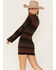 Image #3 - Shyanne Women's Stripe Ribbed Sweater Mini Dress, Black, hi-res