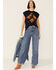 Rodeo Quincy Women's Mustang Molly Southwestern Graphic Muscle Tee, Navy, hi-res