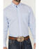 Rough Stock By Panhandle Men's Dobby Geo Print Long Sleeve Button Down Western Shirt , Light Blue, hi-res