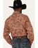Cinch Men's Modern Fit Paisley Print Long Sleeve Snap Western Shirt , Burgundy, hi-res