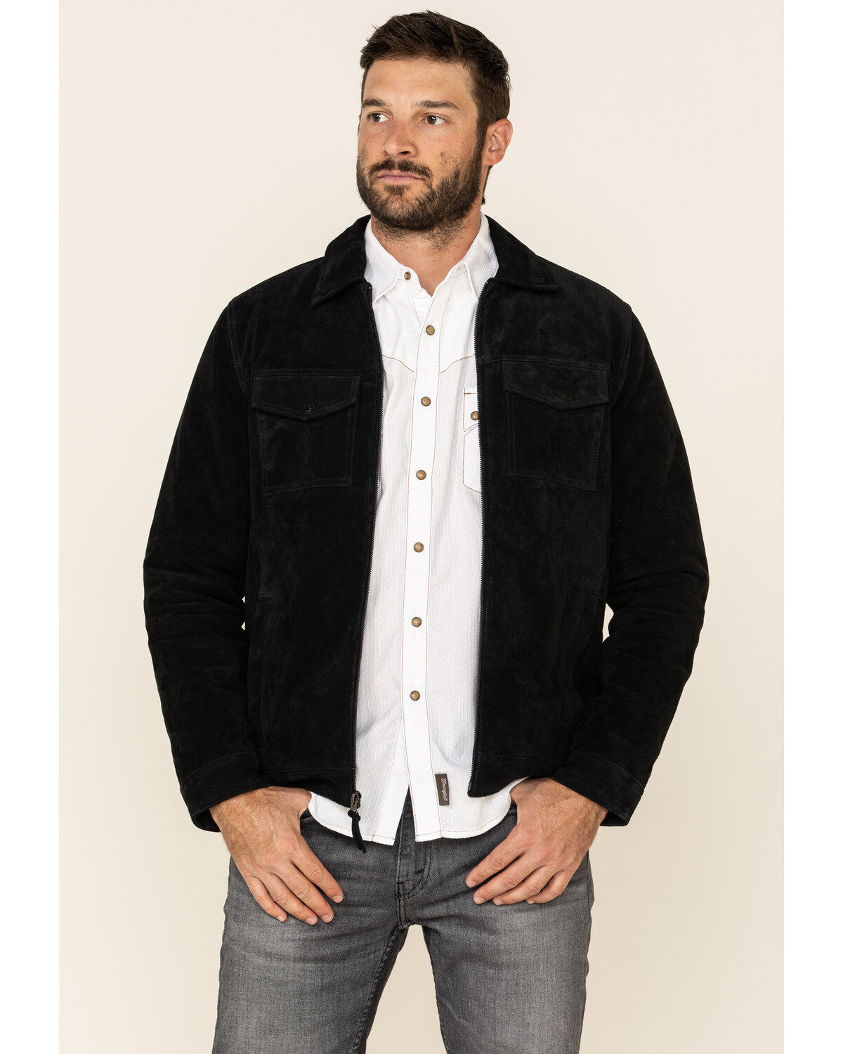 Image #1 - Moonshine Spirit Men's Black Cromwell Suede Roadie Jacket , , hi-res