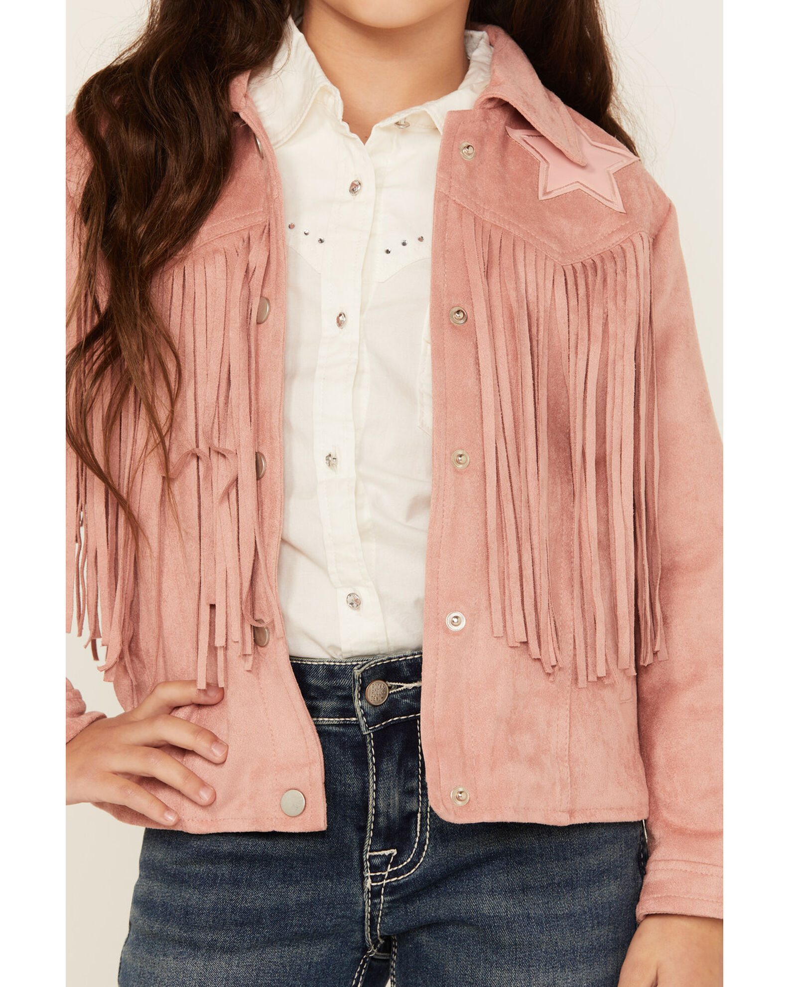Girls deals fringe jacket