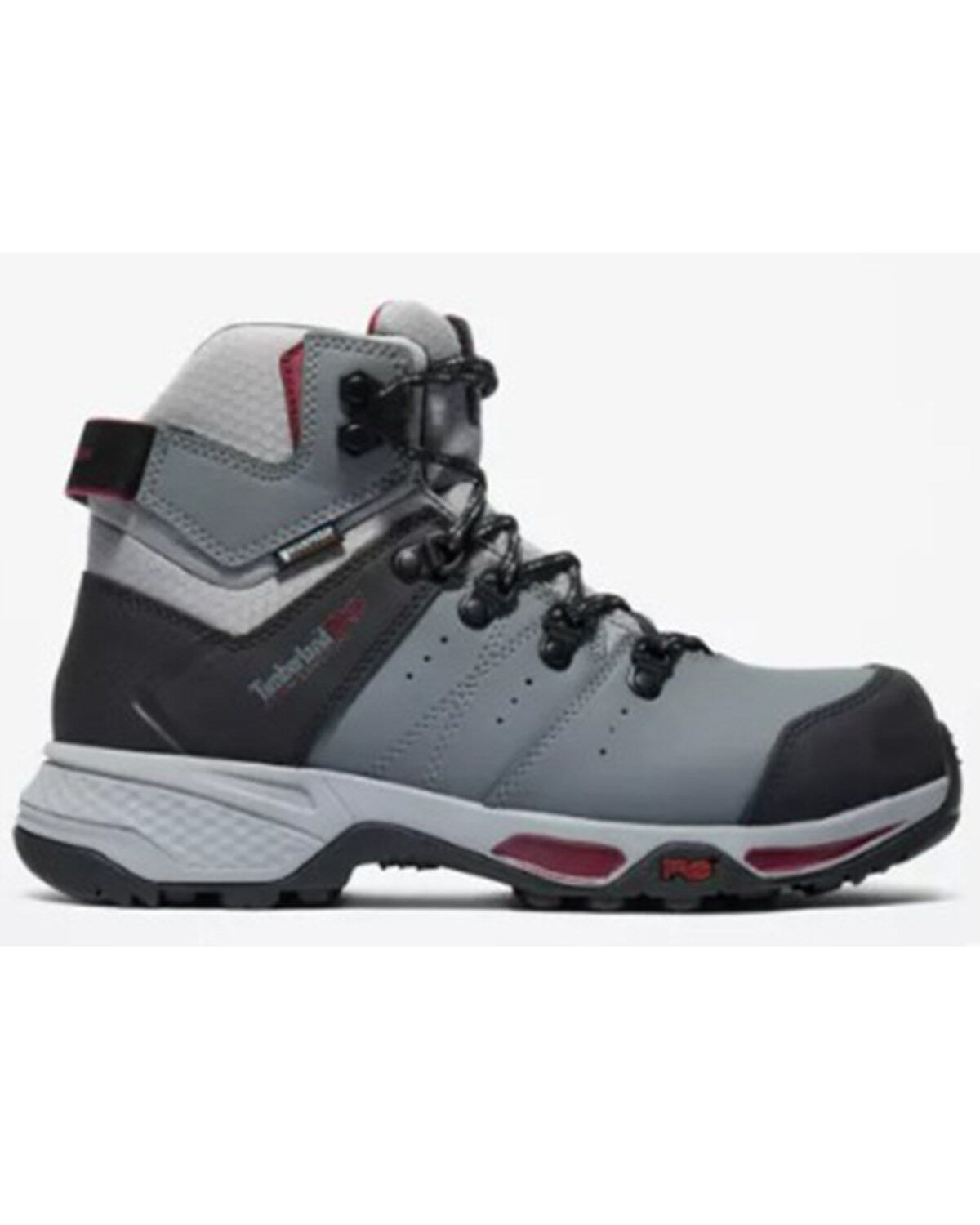 Image #2 - Timberland PRO Women's Switchback 6" Lace-Up Waterproof Work Boot - Composite Toe, Grey, hi-res