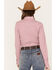 Cinch Women's Geo Print Long Sleeve Western Snap Shirt, Pink, hi-res