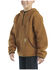 Image #1 - Carhartt Little Boys' Half Zip Sherpa Hooded Pullover, Brown, hi-res