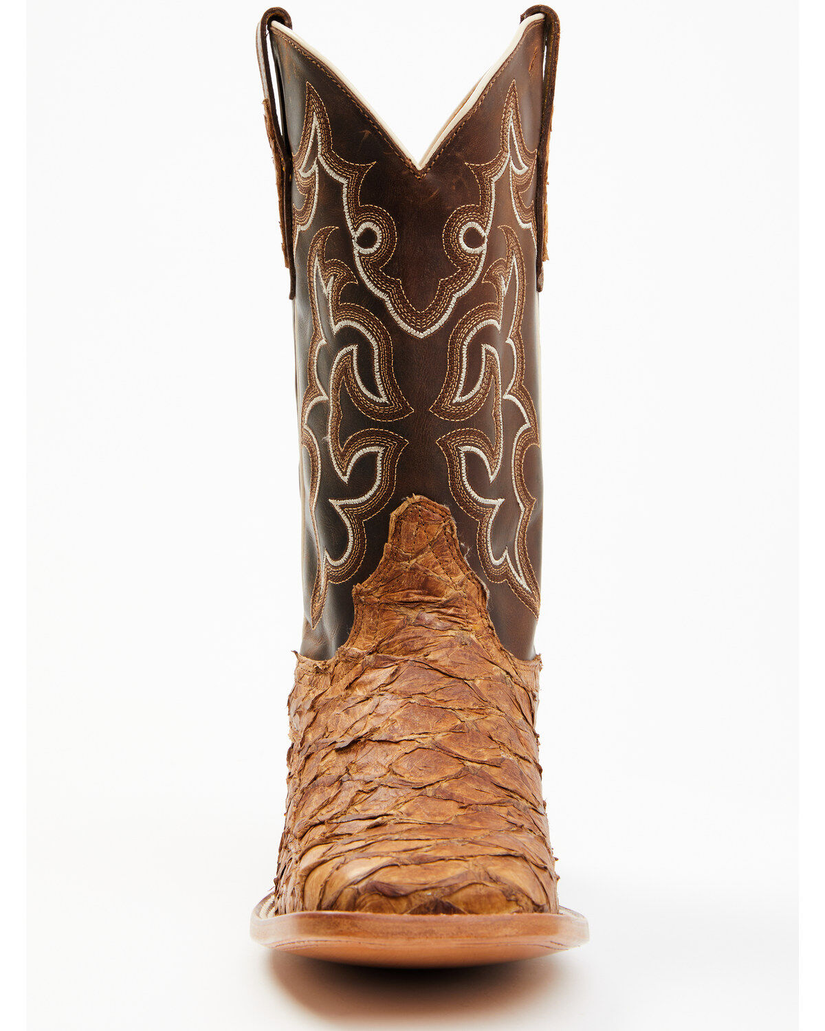 Image #4 - Cody James Men's Exotic Pirarucu Skin Western Boots - Broad Square Toe, Brown, hi-res