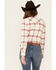 Image #4 - Shyanne Women's Willow Long Sleeve Snap Western Flannel Shirt, Cream, hi-res