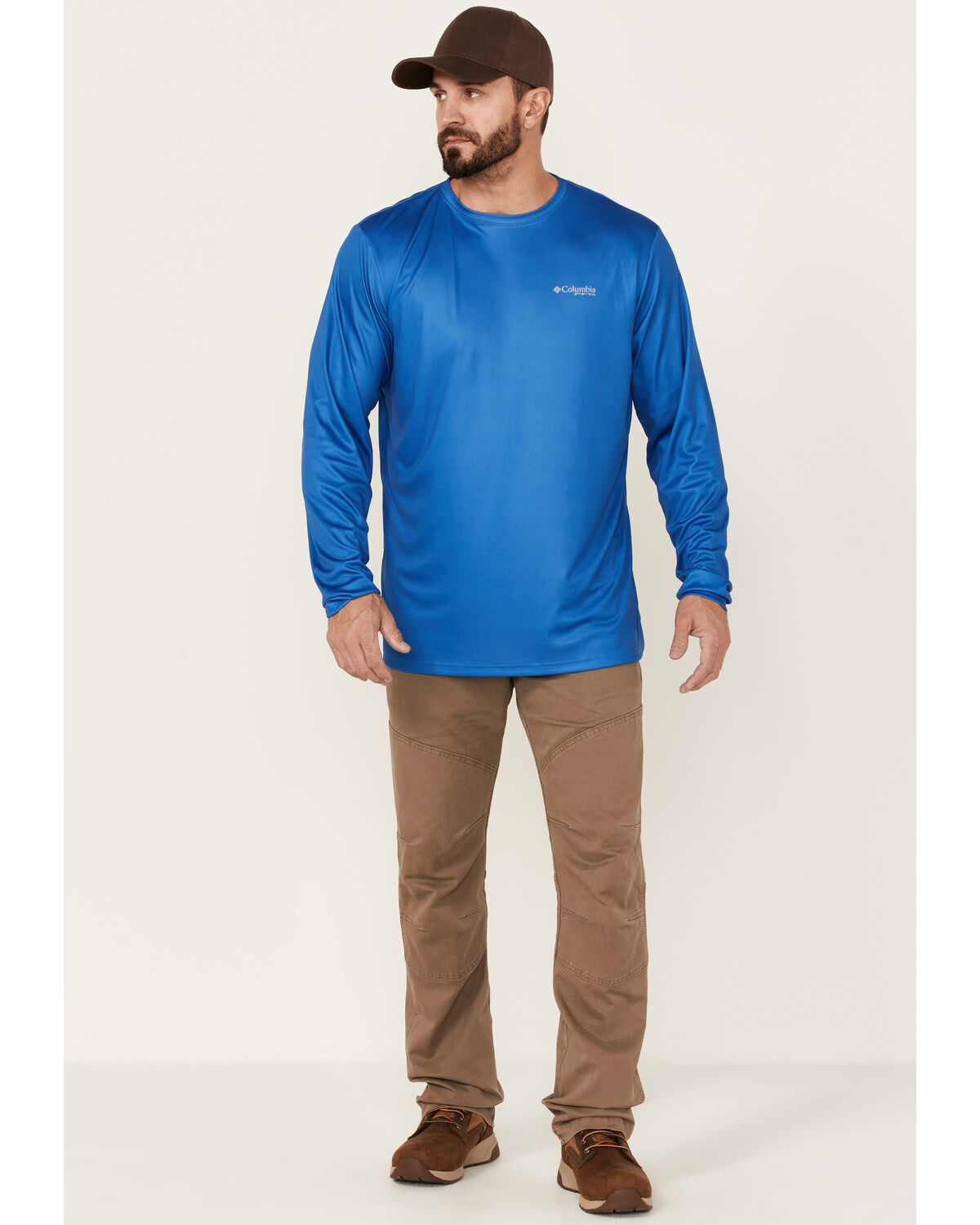 Image #2 - Columbia Men's Navy Tackle Texas Flag Back Graphic Long Sleeve Thermal T-Shirt, Navy, hi-res