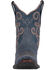 Image #3 - Circle G Women's Distressed Embroidered Triad Ankle Boots - Snip Toe, Blue, hi-res
