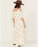 Image #4 - Wild Moss Women's Floral Print Cold Should High-Low Dress, Ivory, hi-res