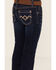 Image #2 - Shyanne Little Girls' Tulsa Dark Wash Bootcut Comfort Stretch Denim Riding Jeans, Dark Wash, hi-res
