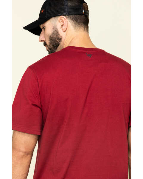 Image #5 - Hawx Men's Red Solid Pocket Short Sleeve Work T-Shirt - Tall , , hi-res